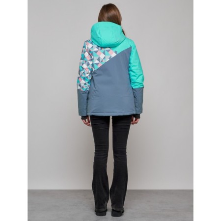 Ski jacket female, size 48, turquoise color-3