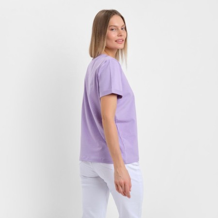 T-shirt female, lilac color, size 42-44 (m)-3