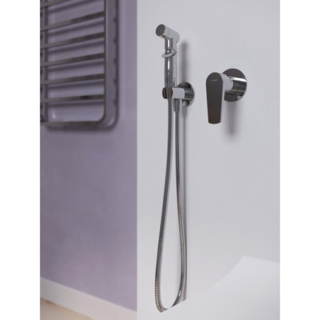 Hygienic shower mixer cersanit moduo, built -in, single -rod, chromium-3