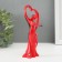 Polystone souvenir "Dancing couple near the heart with rhinestones" Red-black 17x7x4.7 cm