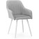 Slame Slam Metal Carcass stool, metal/velor, white/gray 53x64x83 cm