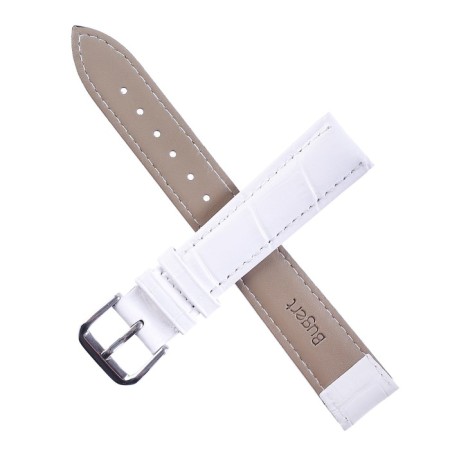 Solomon watch strap 16 mm, genuine leather, l = 20 cm, white