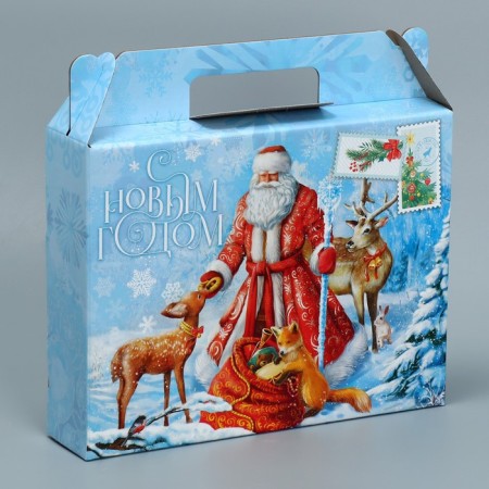 Folding box “Happy New Year”, 33.7 x 25.7 x 7.9 cm, New Year-1