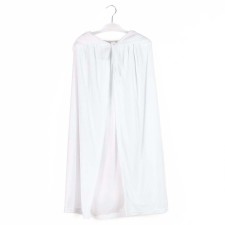 Carnival cloak for children, plush white, length 95 cm