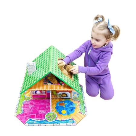 House Puppet Tenth Kingdom of Dream House "Chalet", a two -story, fast assembly-4