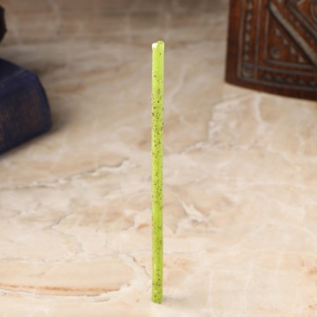 Candle Magic wax "increase in finance", with mint, 16x0.6 cm, green-1