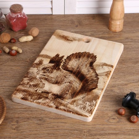 Board from the massif “Squirrel”, large, rectangular, 23 × 35 cm-3