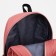 Youth backpack from textiles, 2 parts on lightning, 3 pockets, pink color