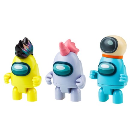 A set of figures among us, with mobile elements, with accessories, 3 pcs