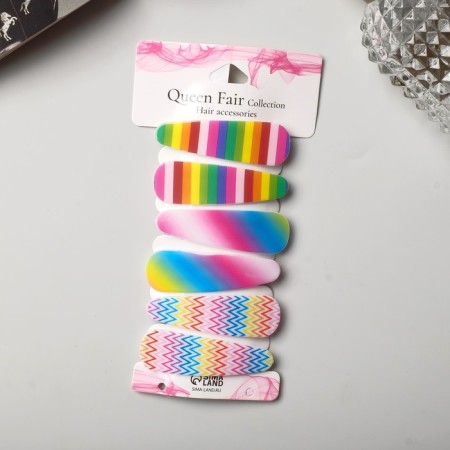 Invisibility for Herty hair (set 6 pcs) Summer overflow, 5.5 cm, mix-2