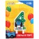 Candle in cake number 4 "Happy Birthday", Blue Tractor, 8.5 × 5 cm