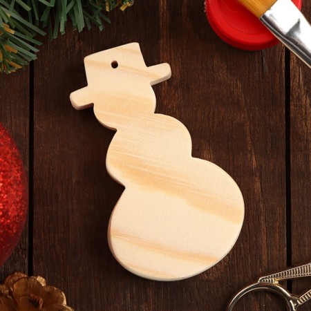 Harvesting for creativity "Snowman in the hat", 5.5x9.4x1.2, pine-2