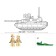 Конструктор Модельки «Танк Brown M1A2 Abrams», 781 деталь