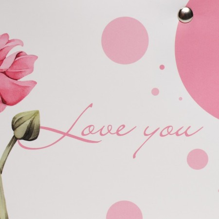 Moisture -resistant packet for flowers Love You, 24 x 12 x 12 cm-4