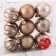 Set of balls plastic D-6 cm, 9 pcs "Morocco Snowflakes" Brown