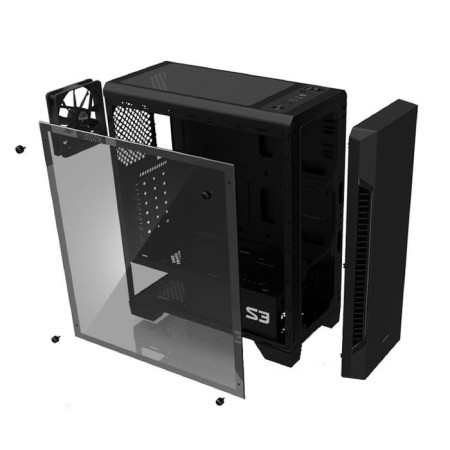 Zalman S3 case without PSU, ATX, MIDI-Tower, Black-2