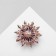 Franzhepani flower brooch, purple color in pink gold