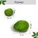 Moss Artificial "Stones", set of 8 pcs., Greengo