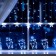 Garland “fringe” 2.4 × 0.9 m with nozzles “deer”, ip20, transparent thread, 138 LED, white glow, 8 modes, 220 V