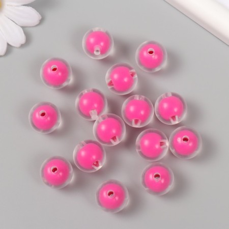 Beads for creativity plastic "Pink" glossy set 30 g d = 1.6 cm-1