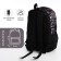 School backpack from textiles on lightning, 3 pockets, color gray color