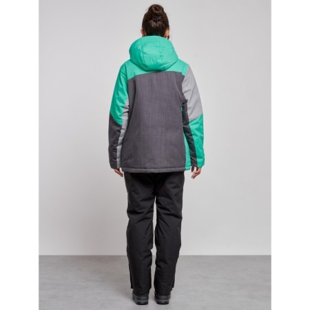 Ski costume female winter, size 54, green color-3