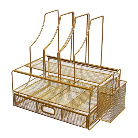 Chancellular accessories stand Calligrata, mesh, metal, gold-1