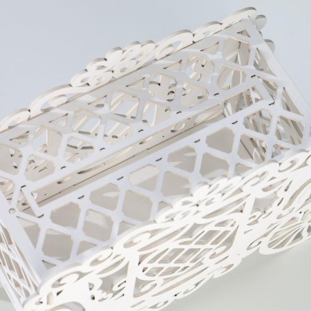 Family Bank "Caret", white, prefabricated, 32.5 x 11.5 x 22.5 cm-1