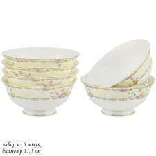 Set of salad bowls Lenardi Fleur, D = 11.5 cm, 6 pcs