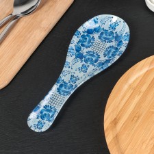 Glass stand under a spoonful of the Sineva, 23.5 × 8.3 cm