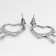 Earrings Metal "heart" melting, color silver