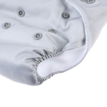 Reusable diaper, fleece, color is light gray-4