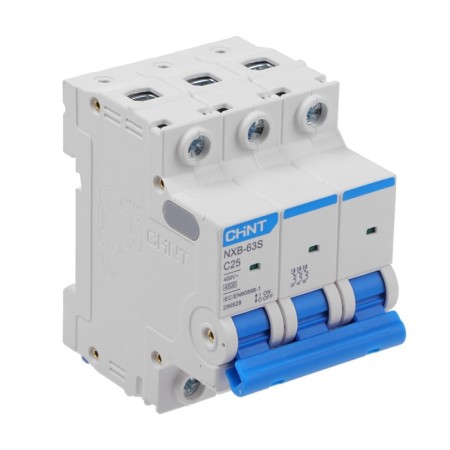 Automatic circuit breaker Chint NXB-63S, 3P, C 25 A, 4.5 KA