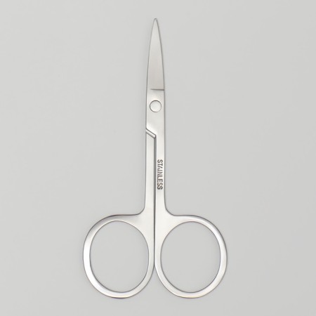 Scissors manicure, straight, narrow, 9 cm, silver color-1