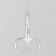 Scissors manicure, straight, narrow, 9 cm, silver color
