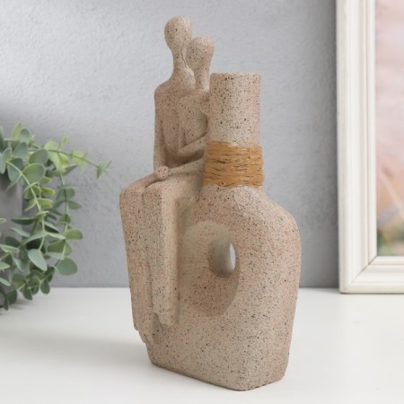 Souvenir Polystone Vazon "Sandless people. Vesse of love" 24x14.5x6 cm-3