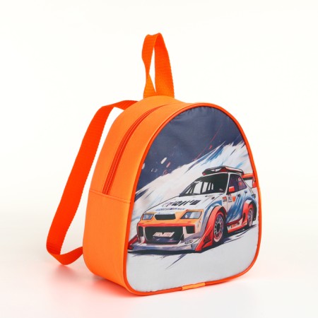 Baby backpack 21*9*23, lightning department, racing car, orange