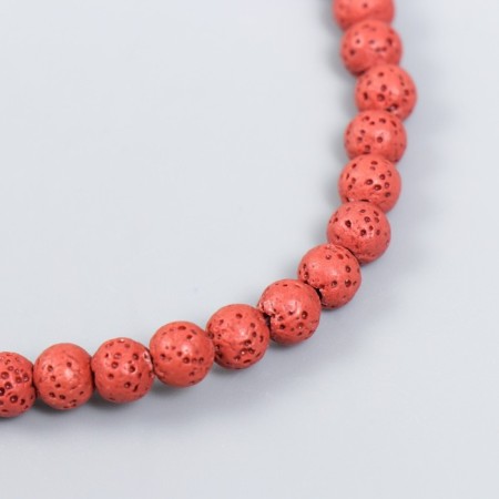 Beads for aromatherapy with the hole "Round. Raspberry" d = 0.6 cm set of 60 pcs +-5-1