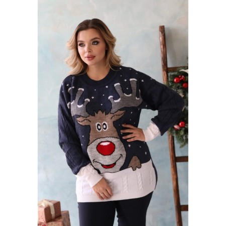 Female jumper, size 54, blue color-8