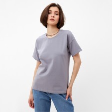 Women's T -shirt Minaku: Basic line color gray, size 42