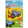 Formation mosaic sticker "by fields", blue tractor