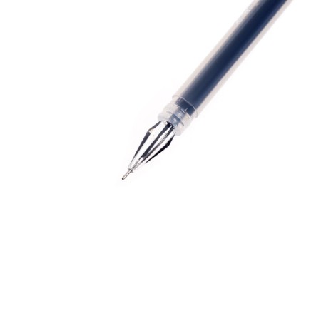 Gel pen, 0.38 mm, black color, transparent, sunburned, needle writing node, "Crystal"-1