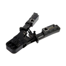 Crimper-tundra, with cable tester, RJ-45 8P, RJ-12 6P, RJ-11 4P, vertical compensation