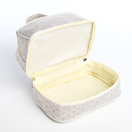 Cosmetic bag, 2 parts on lightning, white color-3