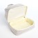 Cosmetic bag, 2 parts on lightning, white color