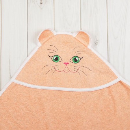 Children's corner "Pussy", size 90x90 cm, peach color-2