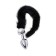 Anal plug Metal by Toyfa, silver, with a black tail, 32 cm, d = 2.9 cm