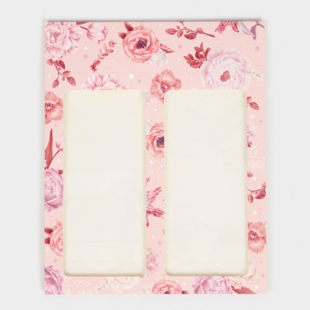 Box for 8 sweets and chocolate with cells, confectionery packaging, “pink flowers” ​​18 x 18 x 4 cm-7