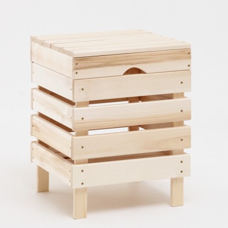 Lowel made of wood "stool-2", 40 × 40 × 52cm, "Dobroparov"