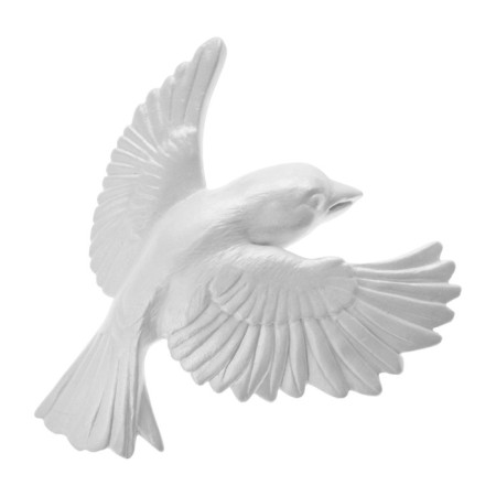Decoration wall -mounted, gypsum panel "birds", 5 pcs, silver-5